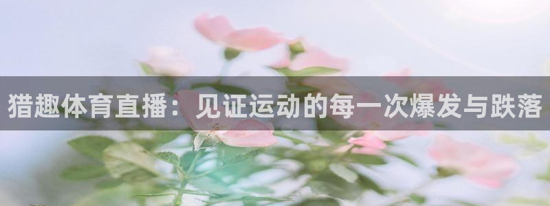 猎趣体育直播：见证运动的每一次爆发与跌落